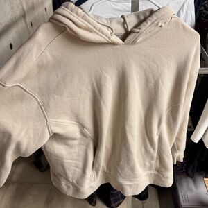 Ava & Viv Women's Beige Cropped Hoodie